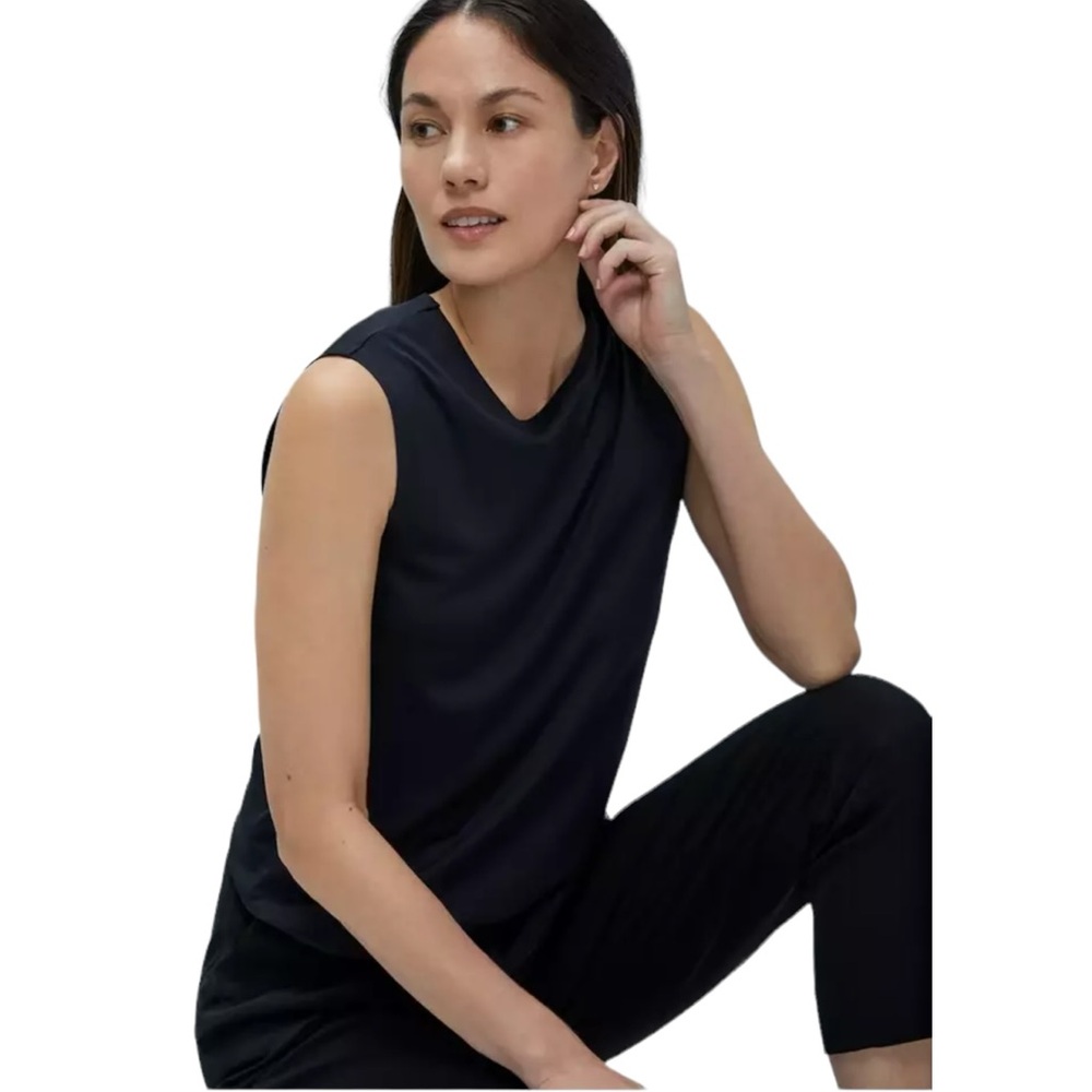 NWT Ministry of Supply Womens Size 00 XXS Luxe Touch Tank Top BLACK Sleeveless
